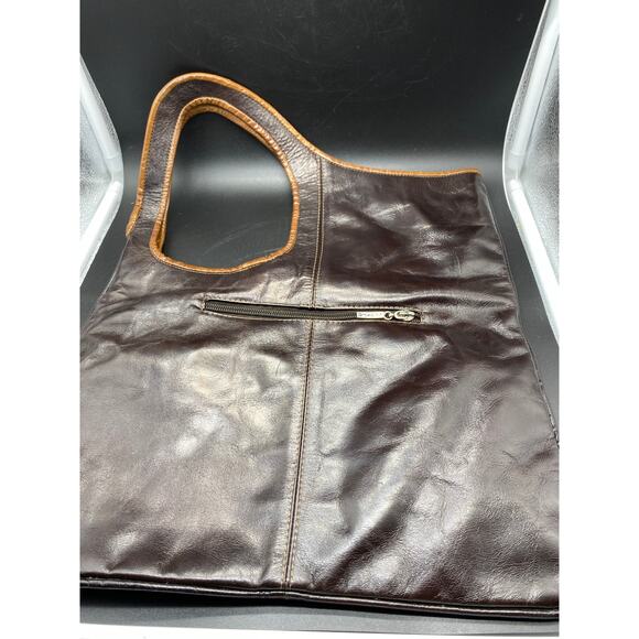 Renato Cueros Women Handbag Color Block Leather Brown, Tan Mod Hobo - Picture 7 of 7